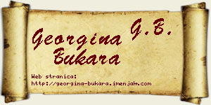 Georgina Bukara vizit kartica